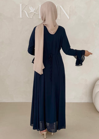 Chiffon Kleid mit Ärmel Details