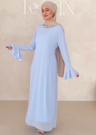 Chiffon Kleid mit Ärmel Details