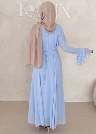 Chiffon Kleid mit Ärmel Details