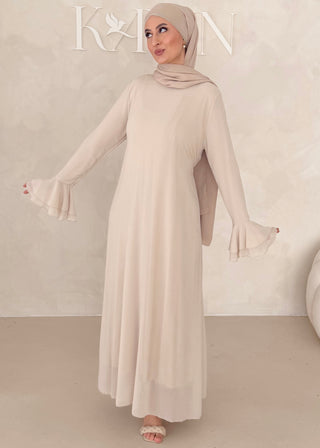 Chiffon Kleid mit Ärmel Details