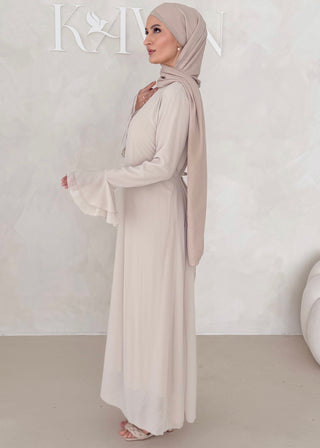 Chiffon Kleid mit Ärmel Details