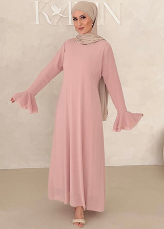 Chiffon Kleid mit Ärmel Details