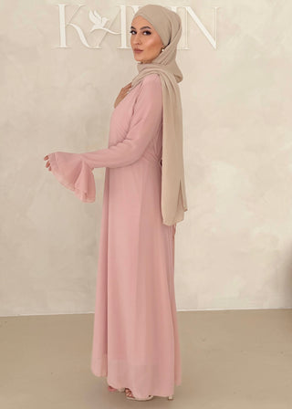 Chiffon Kleid mit Ärmel Details