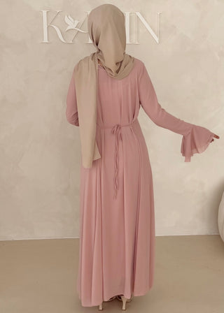 Chiffon Kleid mit Ärmel Details