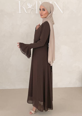 Chiffon Kleid mit Ärmel Details