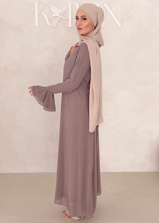 Chiffon Kleid mit Ärmel Details