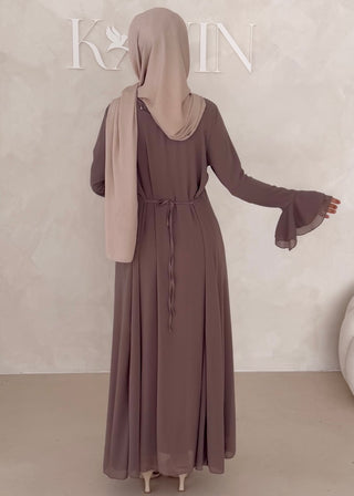 Chiffon Kleid mit Ärmel Details