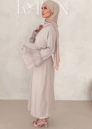 Cotton Kleid mit Trompetenärmeln