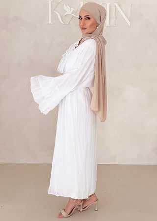 Cotton Kleid mit Trompetenärmeln