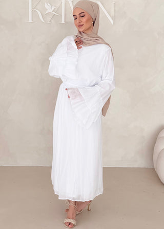 Cotton Kleid mit Trompetenärmeln