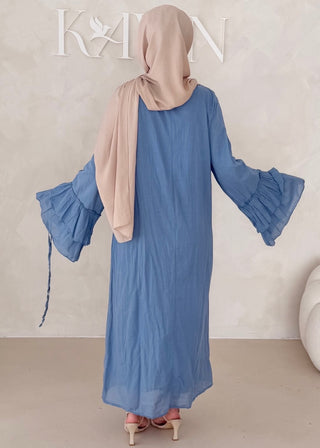 Cotton Kleid mit Trompetenärmeln
