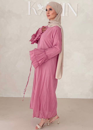 Cotton Kleid mit Trompetenärmeln