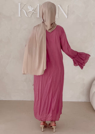 Cotton Kleid mit Trompetenärmeln