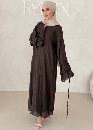 Cotton Kleid mit Trompetenärmeln