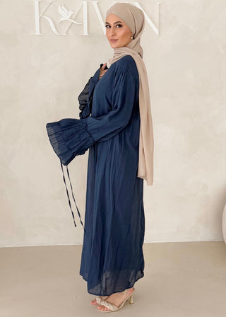 Cotton Kleid mit Trompetenärmeln