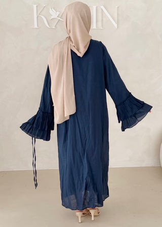 Cotton Kleid mit Trompetenärmeln