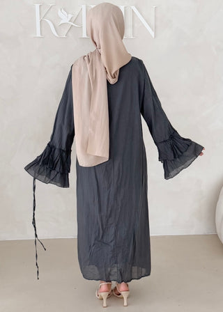 Cotton Kleid mit Trompetenärmeln