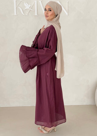 Cotton Kleid mit Trompetenärmeln